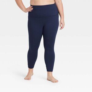 All in Motion Women's Contour Curvy High-Rise Power Waist Leggings 25" Navy 4X